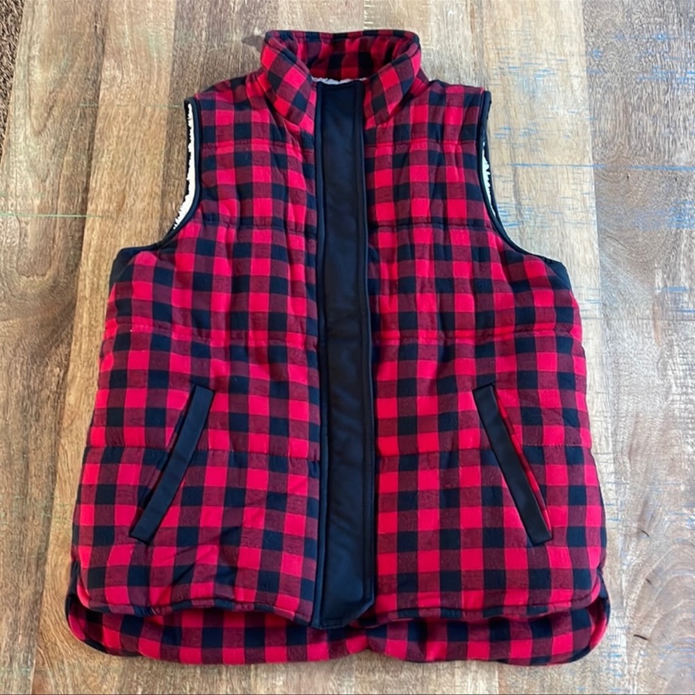 Madewell Flannel Sherpa Vest